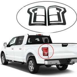 NINTE For 2015 - 2017 Ford F - 150 F150 XL/XLT Truck Tail Light Trim Cover Black Taillight - NINTE