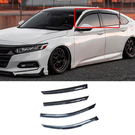 NINTE For 2018 - 2022 HONDA ACCORD Black Trim Window Visor Rain Guard Deflector Adhesive tape - NINTE