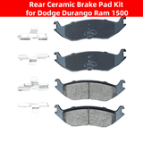 NINTE Rear Ceramic Brake Pad Kit for Dodge Durango Chrysler Aspen 2005-2023 Ram 1500
