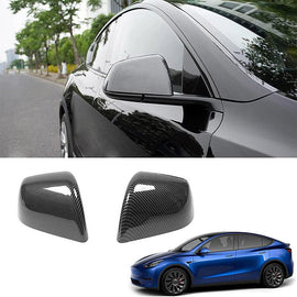 NINTE For 2020 - 2024 Tesla Model Y Mirror Covers ABS Painted Rearview Mirror Cap Molding Trim - NINTE