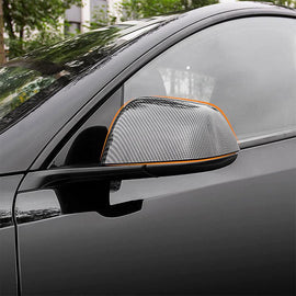 NINTE For 2020 - 2024 Tesla Model Y Mirror Covers ABS Painted Rearview Mirror Cap Molding Trim - NINTE