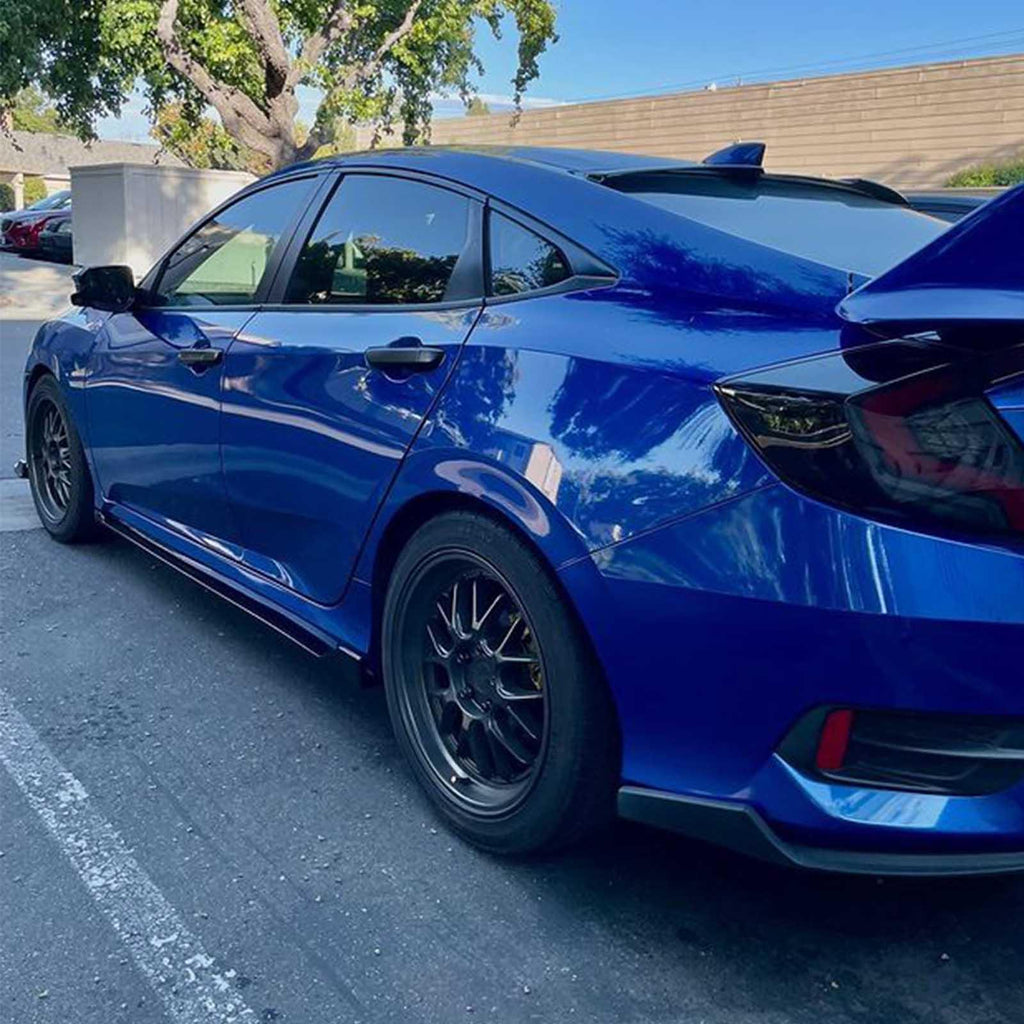 NINTE For 2016 - 2021 Honda Civic Sedan Hatchback Rocker Panel Extension Side Skirts - NINTE