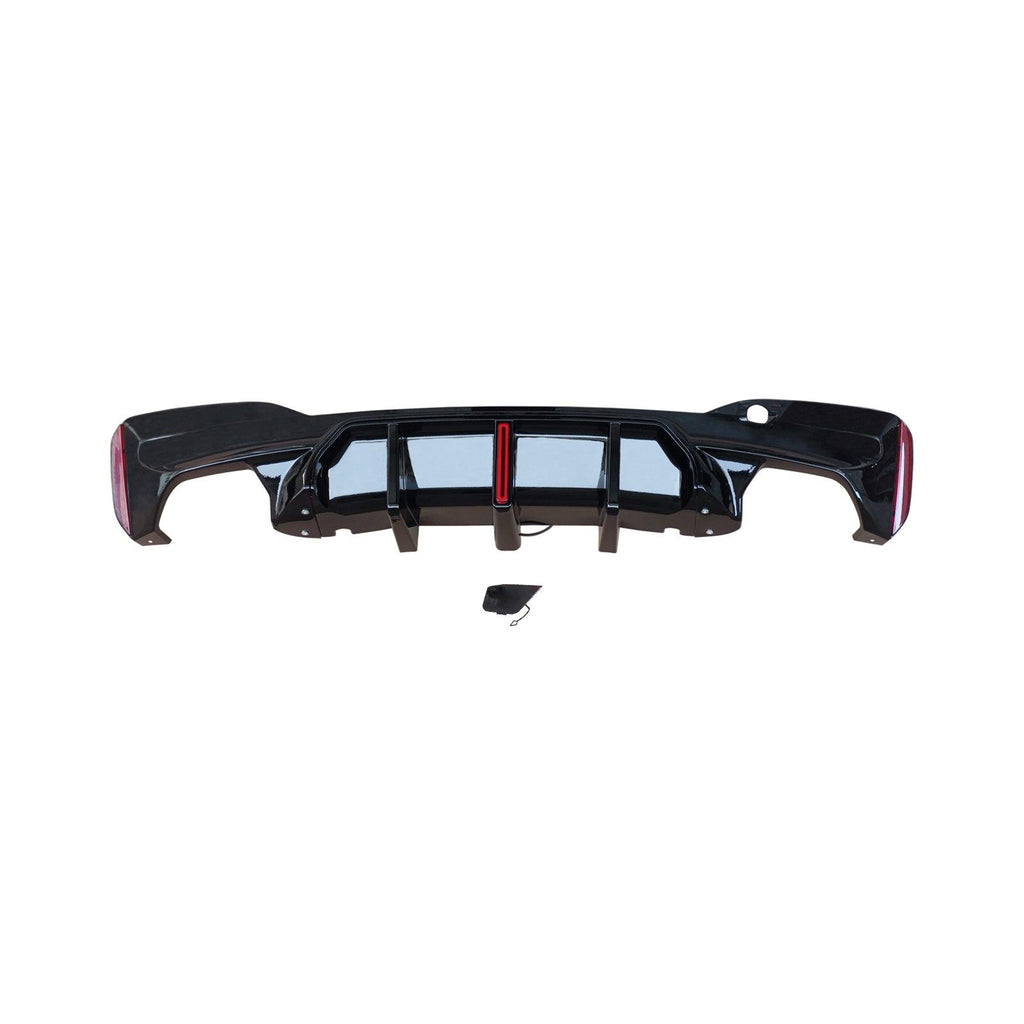NINTE For BMW 2017 - 2023 M5 CS W/LED G30 G31 G38 530i 540i 550i Rear Diffuser Gloss Black - NINTE