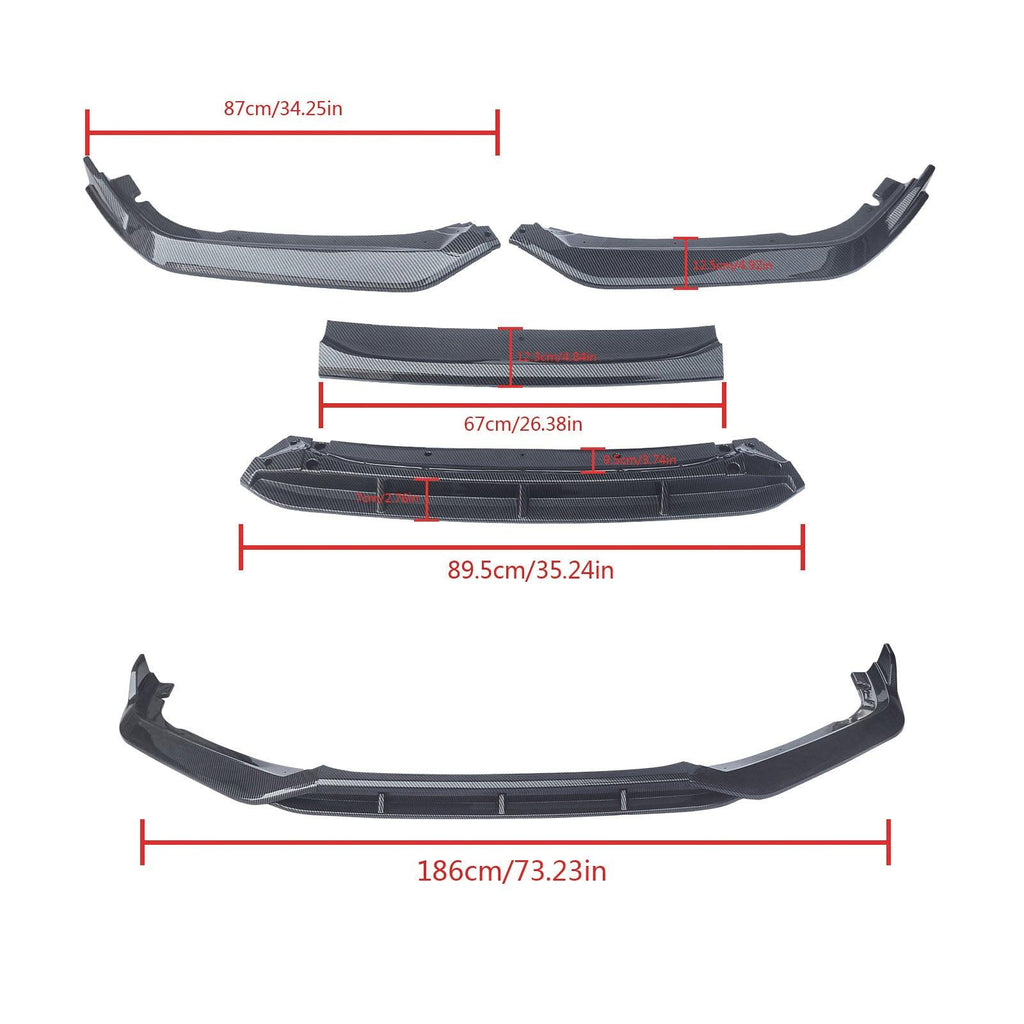 NINTE For 2021 - 2022 Honda Accord Facelift ABS 4Pcs Painted Front Lip Front Bumper Lip Splitters - NINTE