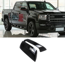 NINTE For 2014 - 2018 GMC Sierra 1500 Chevy Silverado 1500 Mirror Cover Rear View Mirror Replacement Caps - NINTE