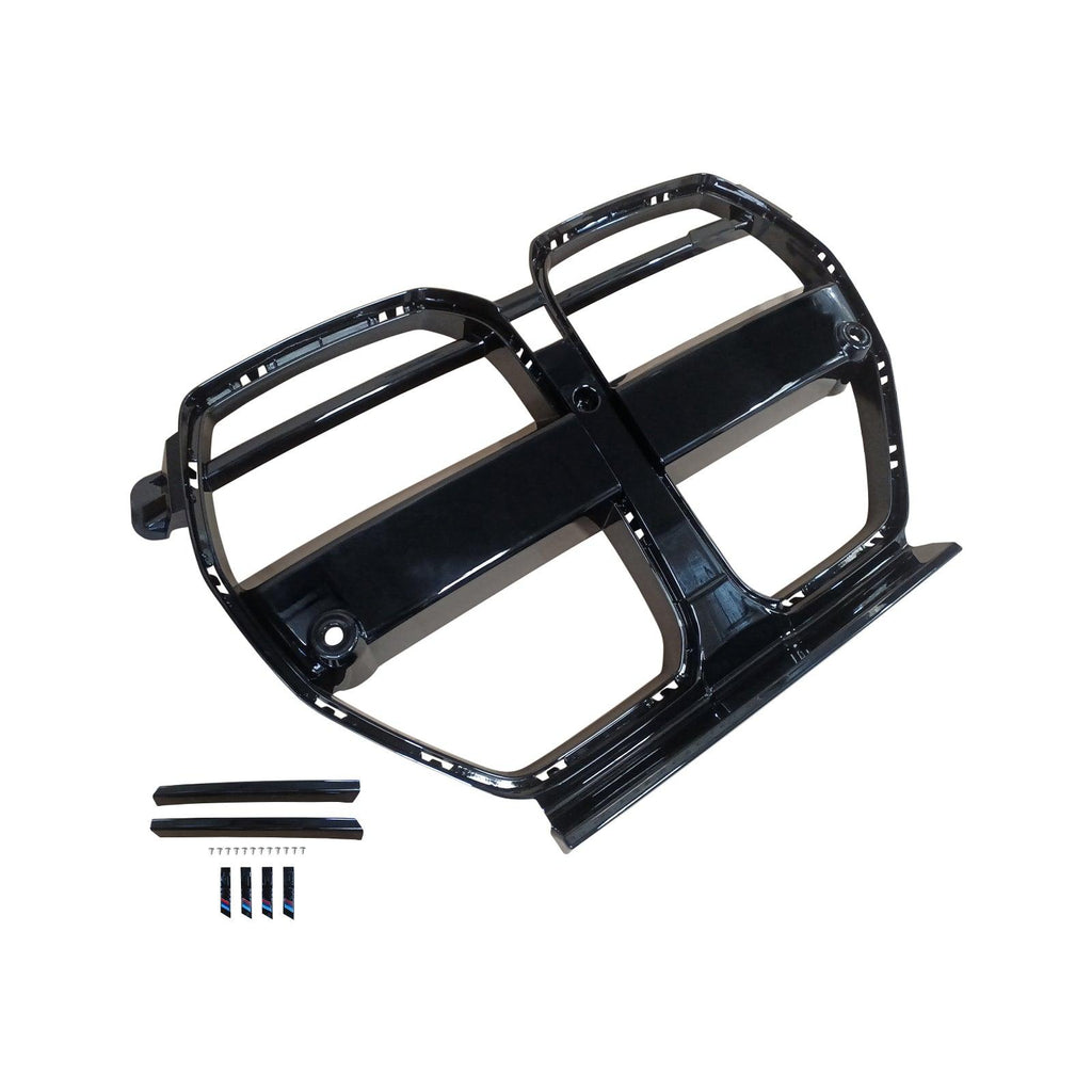 NINTE Nose Grille For 2021 - 2025 BMW M3 G80 M4 G82 G83 V - ST Style Crystal Black - NINTE