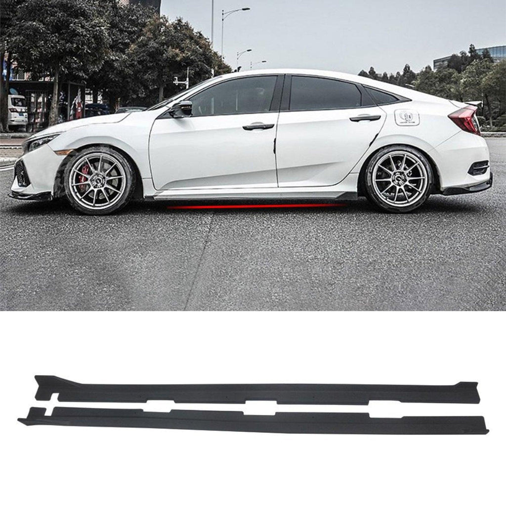 NINTE For 2016 - 2021 Honda Civic Sedan Hatchback Rocker Panel Extension Side Skirts - NINTE
