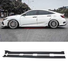 Cargar imagen en el visor de la galerĆa, NINTE For 2016 - 2021 Honda Civic Sedan Hatchback Rocker Panel Extension Side Skirts - NINTE
