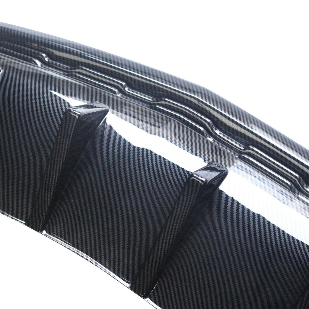NINTE Rear Diffuser For 2014 2015 Chevy Camaro ZL1 Shark Fin Style Rear Bumper Carbon Fiber Look - NINTE