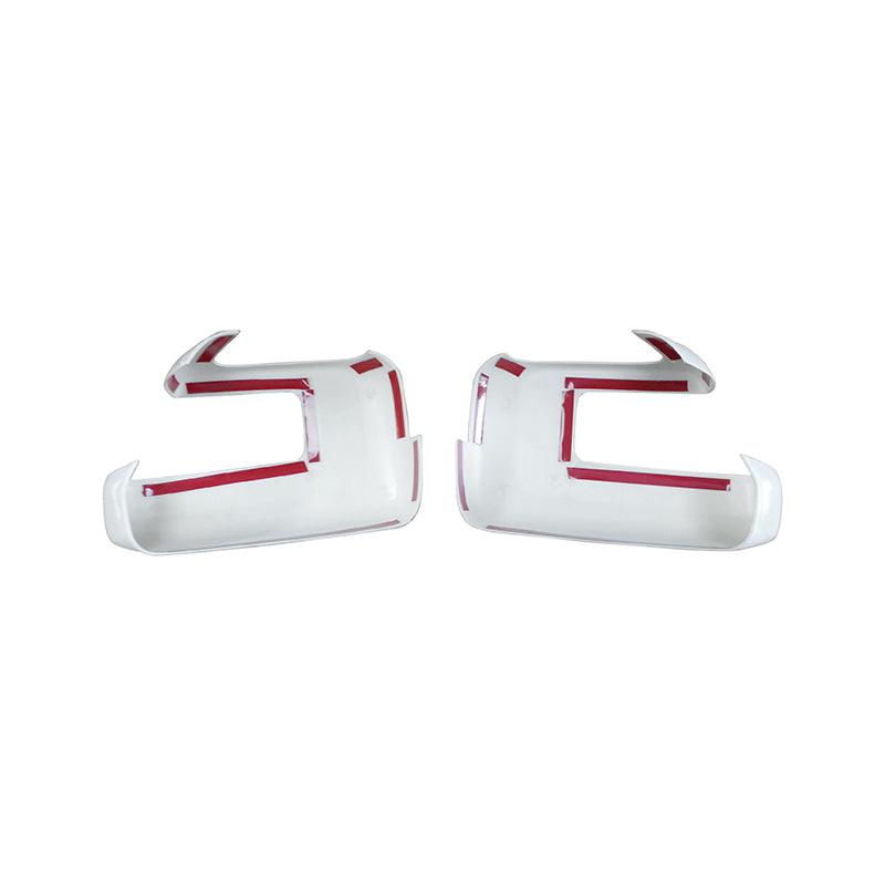 NINTE For 2021 - 2025 Ford F150 Mirror COVERS Overlays With Signal Hole WHITE - NINTE