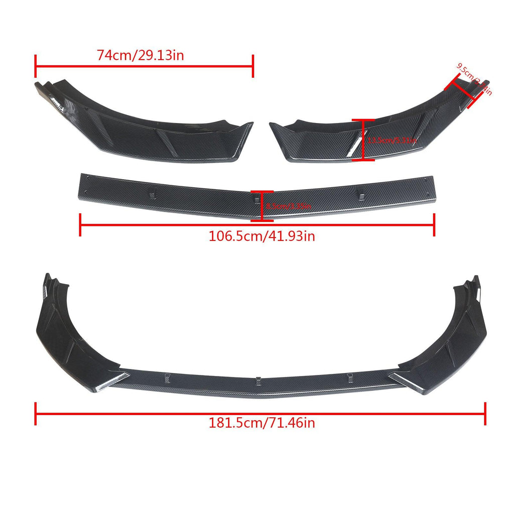 NINTE For 2021 - 2024 KIA K5 LX LXS EX Front Lip Bumper Lip Splitter Spoiler ABS - NINTE