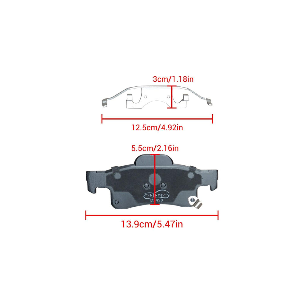 NINTE Rear Ceramic Disc Brake Pads Set For Dodge Durango Jeep Grand Cherokee D1498 - NINTE