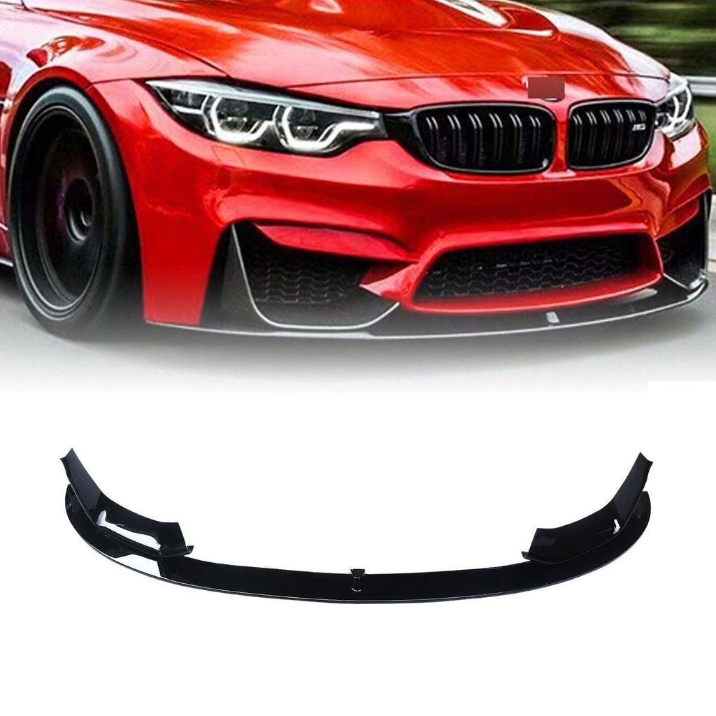 NINTE For 2015 - 2020 BMW F80 M3 F83 F82 M4 Front Lip M Performance 4 Pieces ABS Painted Front Splitter - NINTE