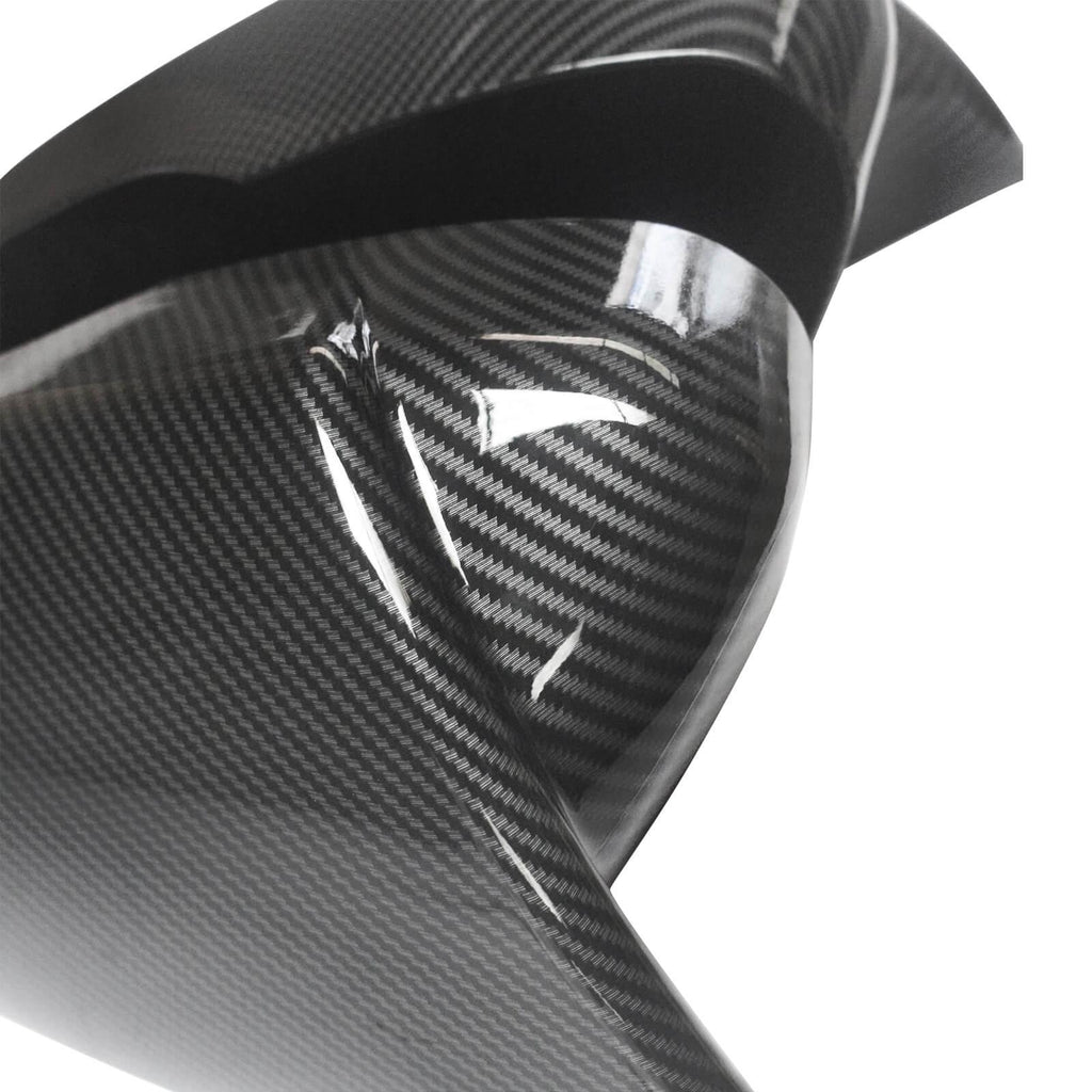 NINTE For 2013 - 2020 Ford Fusion Mondeo Painted Mirror Cover Mirror Caps Gloss Black Carbon Fiber - NINTE
