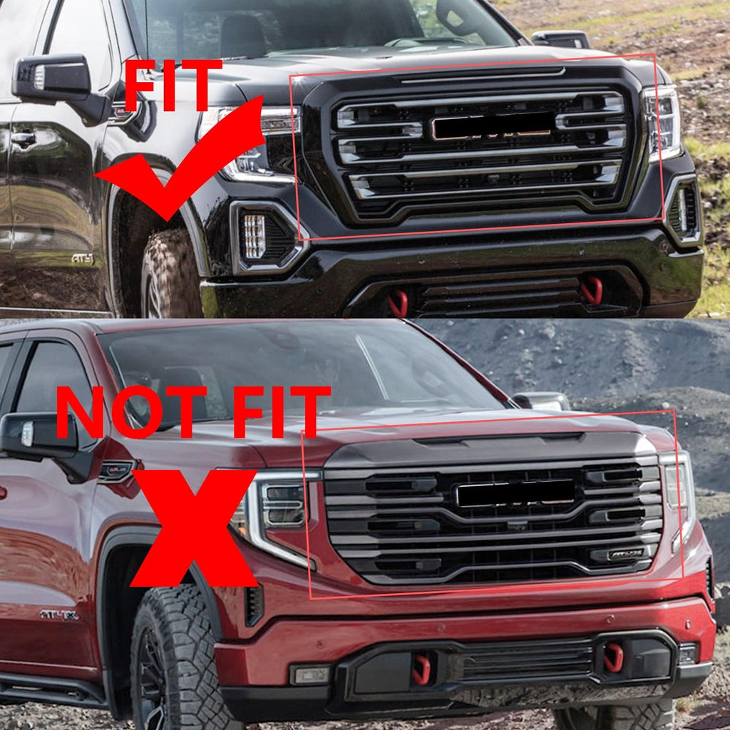 NINTE For 2019 - 2022 GMC Sierra 1500 SLT AT4 Front Mesh Grill Cover Grill Overlay Trim - NINTE