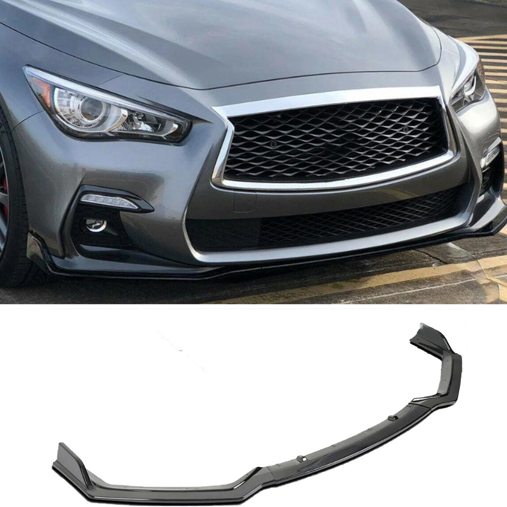 NINTE For 2018 - 2024 Infiniti Q50 Sport Front Lip Front Bumper Lip Spoiler Splitter - NINTE