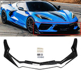 NINTE For 2020-2025 Chevrolet Corvette C8 Front Lip Stingray Z51 7PCs ABS Front Bumper Splitter