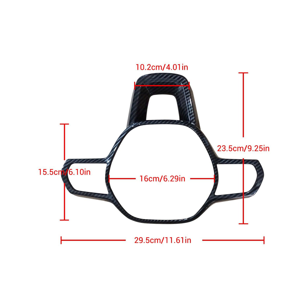 NINTE For 2022 - 2025 11th Honda Civic Steering Wheel Cover Trims Interior Accessories Carbon Fiber - NINTE