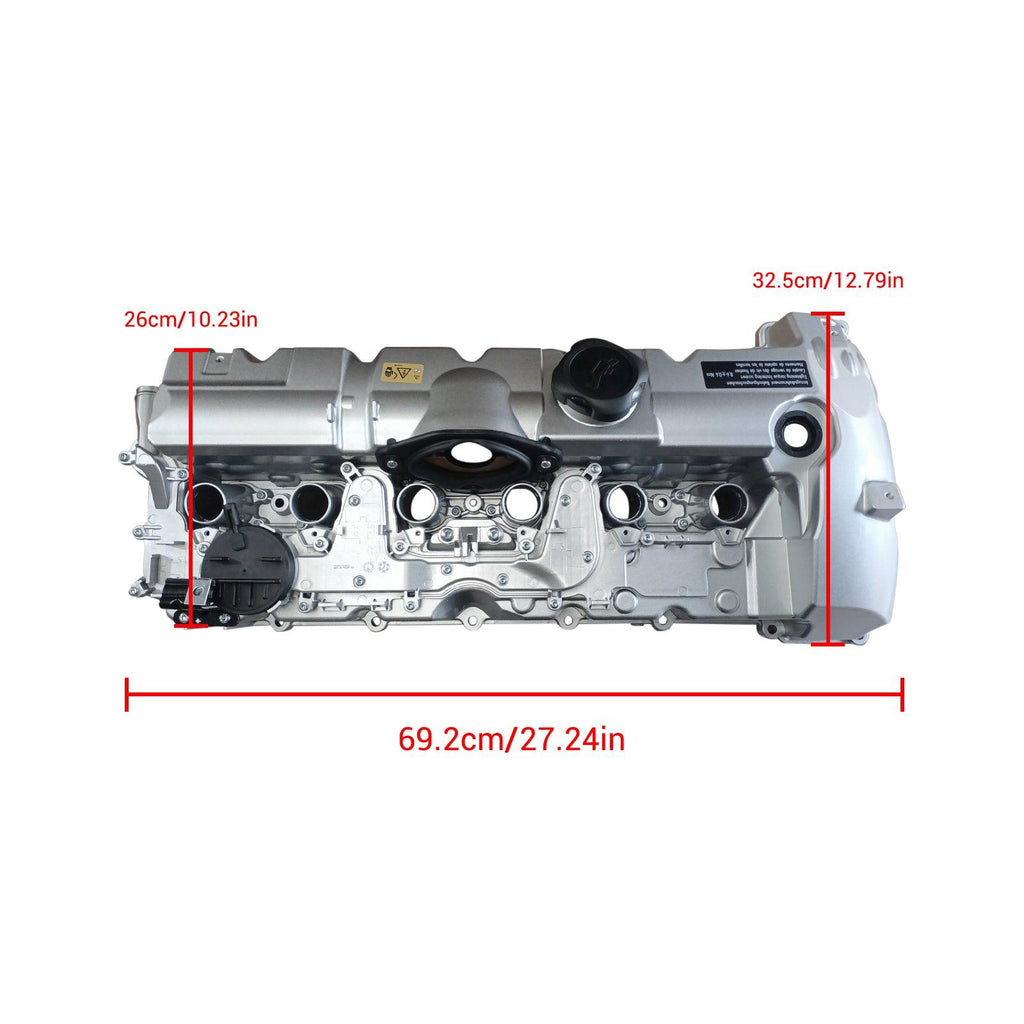 NINTE ALUMINUM Valve Cover for BMW N52 E70 E82 E90 E91 328i 528i 128i X3 X5 Z4 11127552281 - NINTE