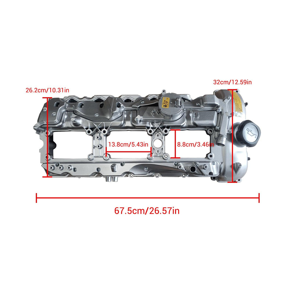 NINTE ALUMINUM Valve Cover with Gasket Cap for BMW 135i 335i 535i 640i 740i X3 X5 N55 11127570292 - NINTE