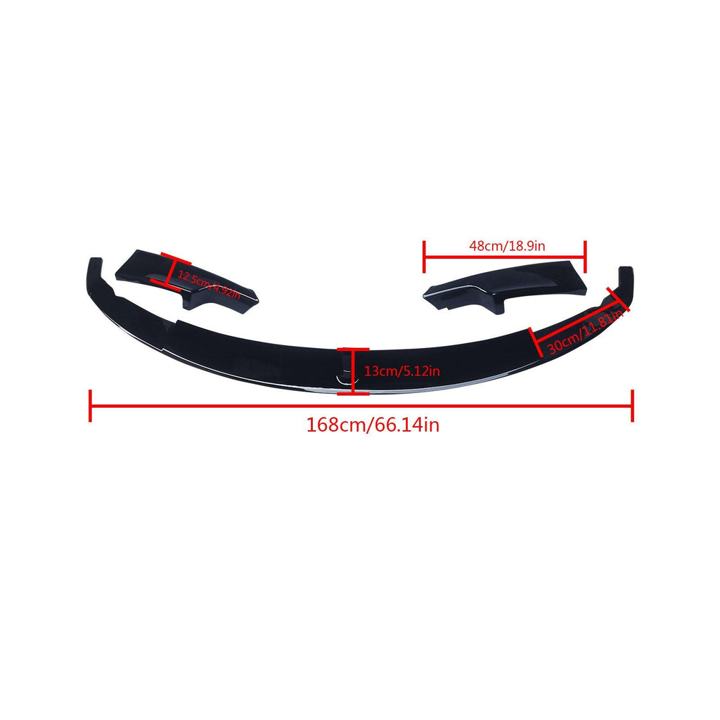 NINTE For 2012 - 2018 BMW F30 3 - Series M Tech Front Bumper Lip Front Splitter Gloss Black - NINTE