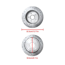 Charger l'image dans la galerie, NINTE 330mm Rear Drilled Brake Rotors for 2011 - 2020 Jeep Grand Cherokee Dodge Durango - NINTE