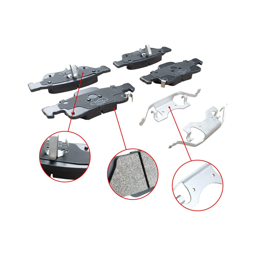 NINTE Rear Ceramic Disc Brake Pads Set For Dodge Durango Jeep Grand Cherokee D1498 - NINTE