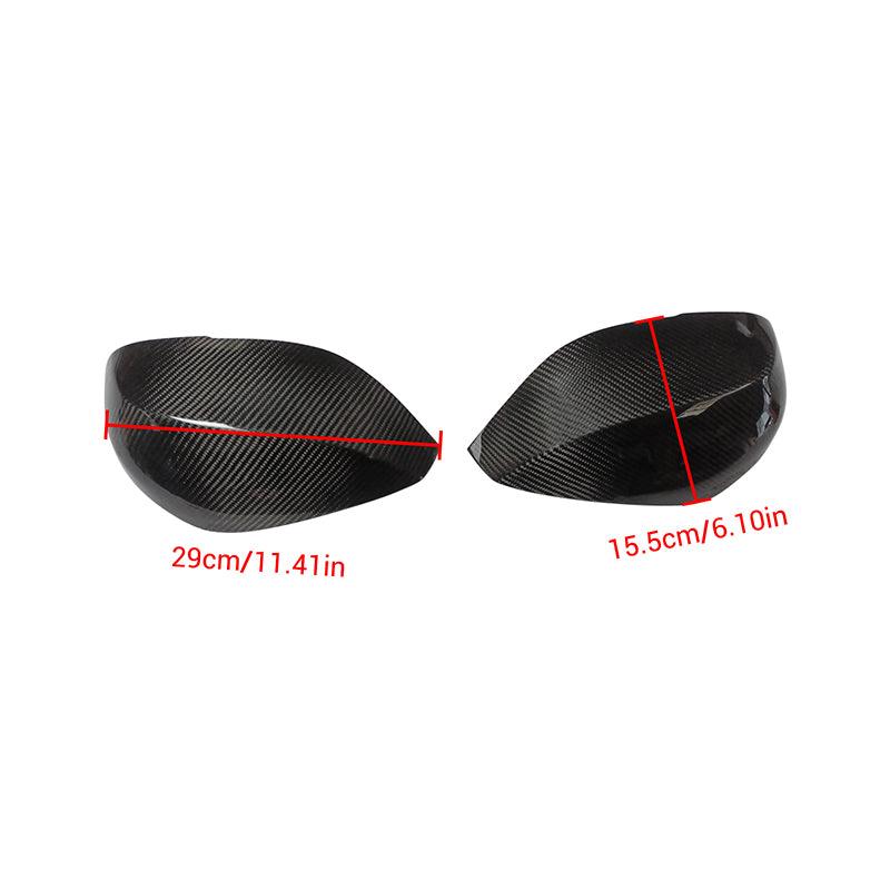 NINTE Real Carbon Fiber Mirror Caps For 2014 - 2024 Infiniti QX30 Q50S Q50 Q60 Q70 Tape - On Overlay View Mirror Covers Cap(NOT the Replacement) - NINTE