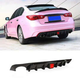 NINTE Rear Lip With Break Light For 2018 - 2024 INFINITI Q50 Rear Bumper Diffuser - NINTE