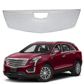 NINTE For 2017 - 2022 Cadillac XT5 Grille cover ABS Front Mesh Grill Protector Gloss Black/Chrome - NINTE
