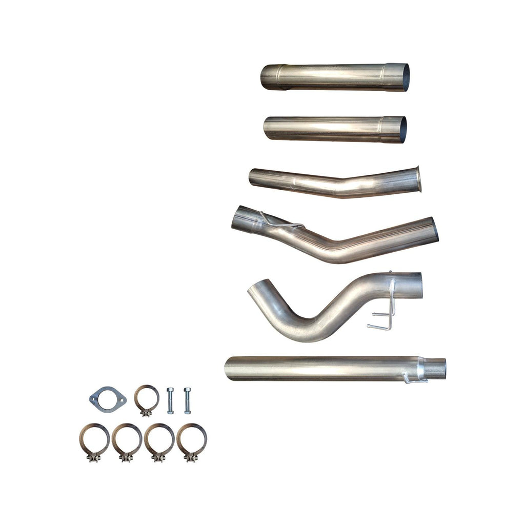 NINTE For 2011 - 2023 Ford 6.7 Powerstroke DPF Delete Race Pipe 4"/5" Downpipe - Back - NINTE