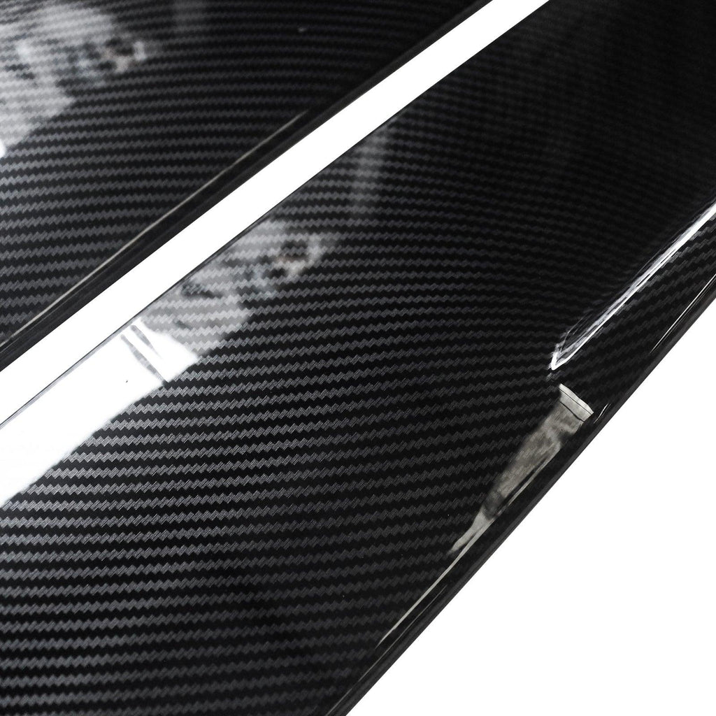 NINTE Side Skirts 2.2M/86.6 Inch Universal Fit PP Carbon Look Rocker Panel Extension Lip Splitters 3pcs - NINTE