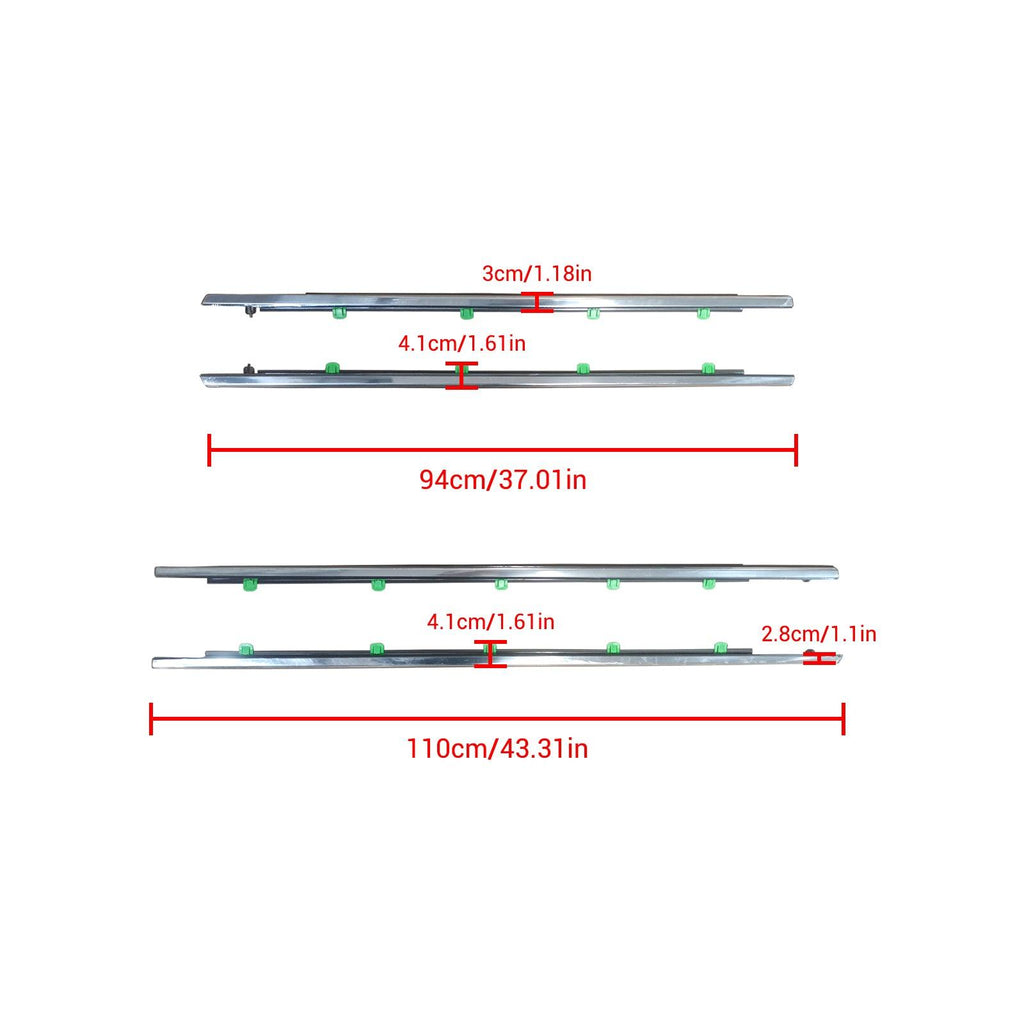 NINTE For 2012 - 2016 Honda CR - V Car Window Moulding Trim Weatherstrips Seal Fit 4PC (72450 - T0G - A01 72410 - T0G - A01 72950 - T0G - A01 72910 - T0G - A01) - NINTE