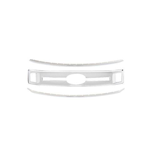 NINTE for 2018 - 2020 Ford F - 150 XL Chrome Grille Covers Front Grill Overlay Cover Trim 3pcs(NOT the Replacement) - NINTE