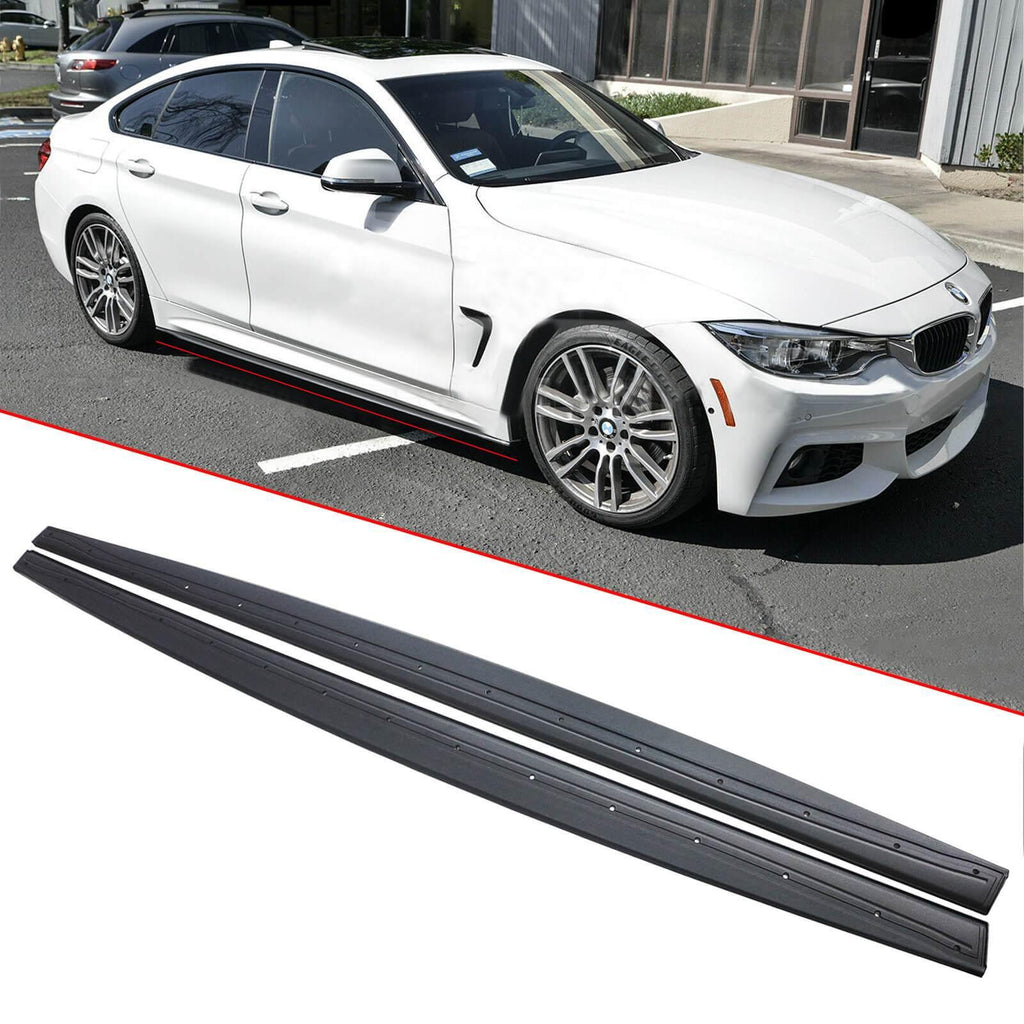 NINTE For 2014 - 2020 BMW F32 F33 F36 4 Series M - Sport Rocker Panel Extension Lips Side Skirts - NINTE