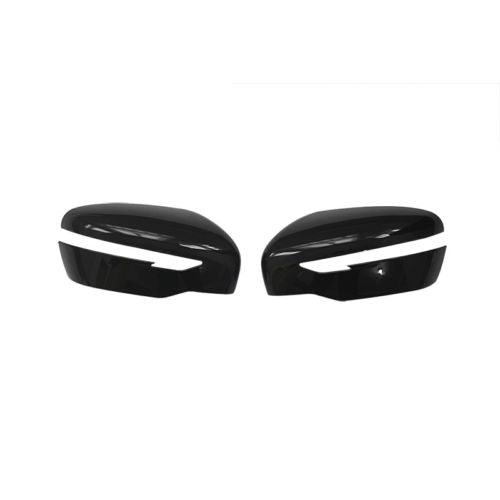 NINTE Mirror Cover for 14 - 20 Nissan Rogue / 15 - 17 Juke / 2015 - 2022 Murano / 17 - 20 Pathfinder - ABS Painted Gloss Black Full Mirror Covers (NOT the Replacement) - NINTE