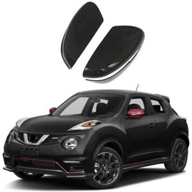 NINTE Mirror Cover for 14 - 20 Nissan Rogue / 15 - 17 Juke / 2015 - 2022 Murano / 17 - 20 Pathfinder - ABS Painted Gloss Black Full Mirror Covers (NOT the Replacement) - NINTE