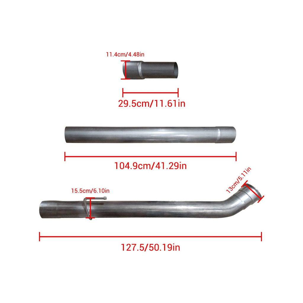 NINTE For 4" 2019 - 2021 6.7 Cummins DPF Delete Race Pipe Dodge Ram 2500/3500 - NINTE