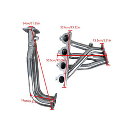 NINTE For 1988 - 2000 Honda Civic D - series EJ/EG/EH/EK D15 Exhaust Manifold Header - NINTE