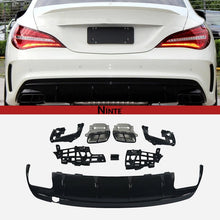 Laden Sie das Bild in den Galerie-Viewer, NINTE Rear Bumper Diffuser Exhaust Tailpipes For 2013 - 2019 Benz W117 CLA200 CLA250 - NINTE