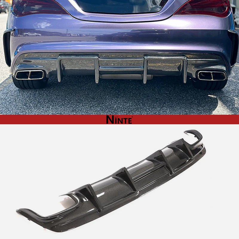 NINTE Rear Bumper Lip Diffuser For 2013 - 2019 Benz W117 C117 CLA250 Sport CLA45 - NINTE