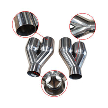 Load image into Gallery viewer, NINTE Pair of Dual Exhaust Tips Staggered Single Wall 304 Stainless Steel for ID: 2.5 inch/OD: 3.5"/ Length: 10.25" - NINTE