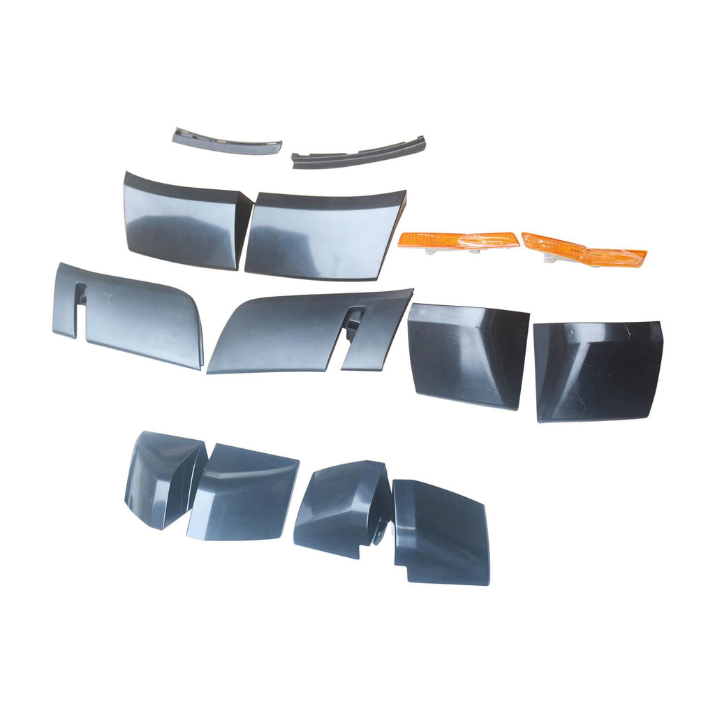 NINTE Fender Flares for 2015 - 2021 Dodge Challenger Hellcat Model, Demon Style PP Unpainted Black Fender Flares - NINTE