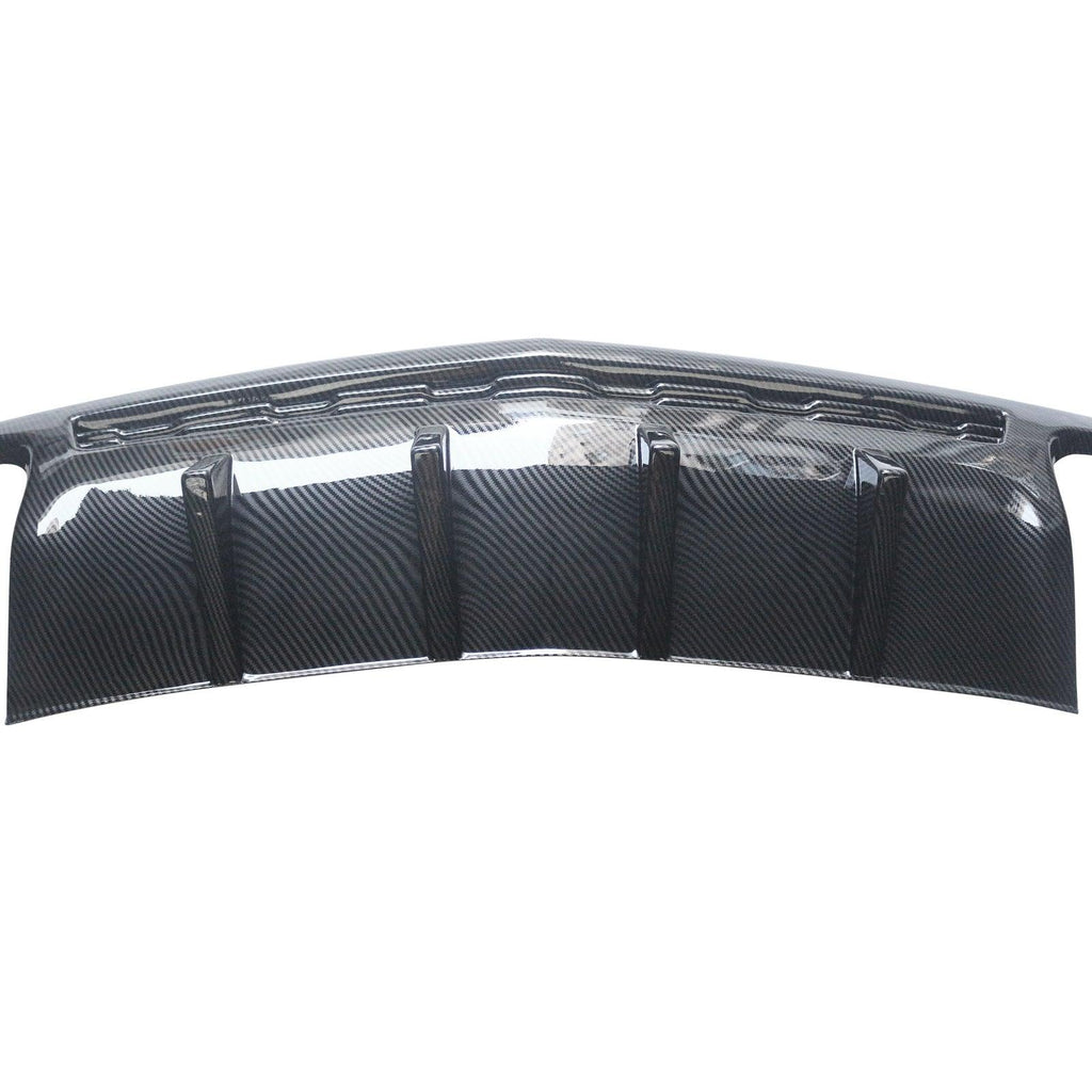 NINTE Rear Diffuser For 2014 2015 Chevy Camaro ZL1 Shark Fin Style Rear Bumper Carbon Fiber Look - NINTE