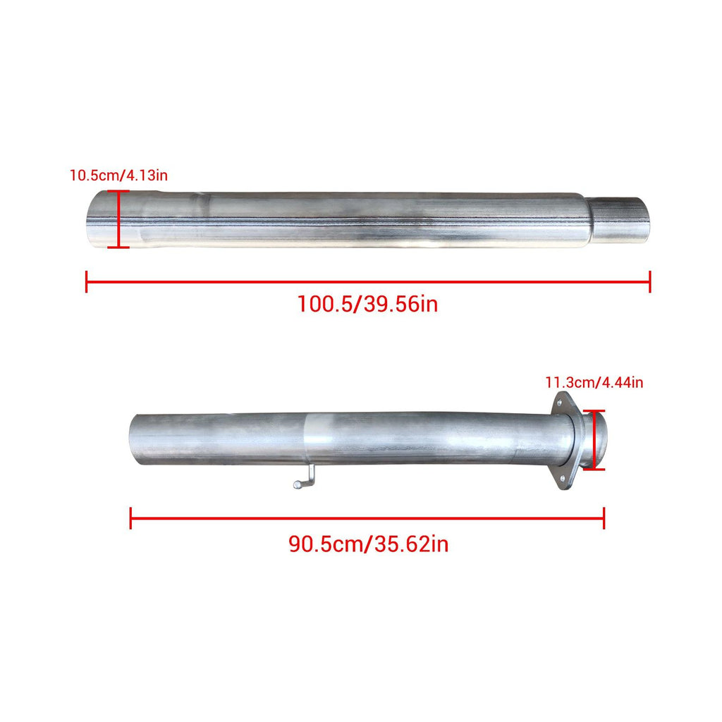 NINTE 4" 2008 - 2010 Ford 6.4 Powerstroke Cat & DPF Delete Race Pipe - NINTE