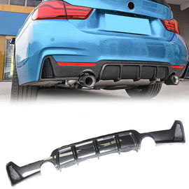 NINTE For 2014 - 2020 BMW 4 Series F32 M Sport Rear Diffuser Painted Rear Bumper Lip Lower Diffuser ABS - NINTE