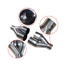 Load image into Gallery viewer, NINTE Pair of Dual Exhaust Tips Staggered Single Wall 304 Stainless Steel for ID: 2.5 inch/OD: 3.5"/ Length: 10.25" - NINTE