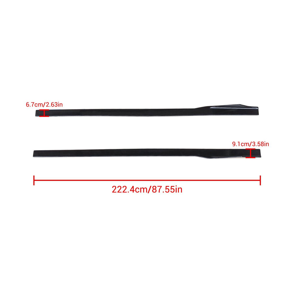 NINTE For 2019 - 2024 BMW 8 Series G16 Gran Coupe M8 F93 Gloss Black Side Skirts Extension Lip AC - NINTE
