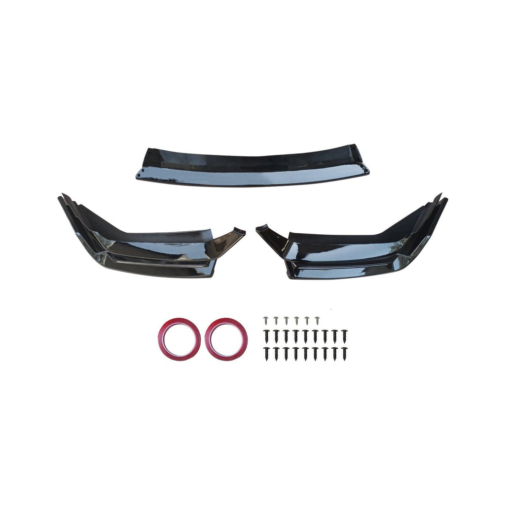 NINTE For 2017 - 2021 Honda Civic Si & FK7 Hatchback GR Style Front Bumper Lip Splitter - NINTE