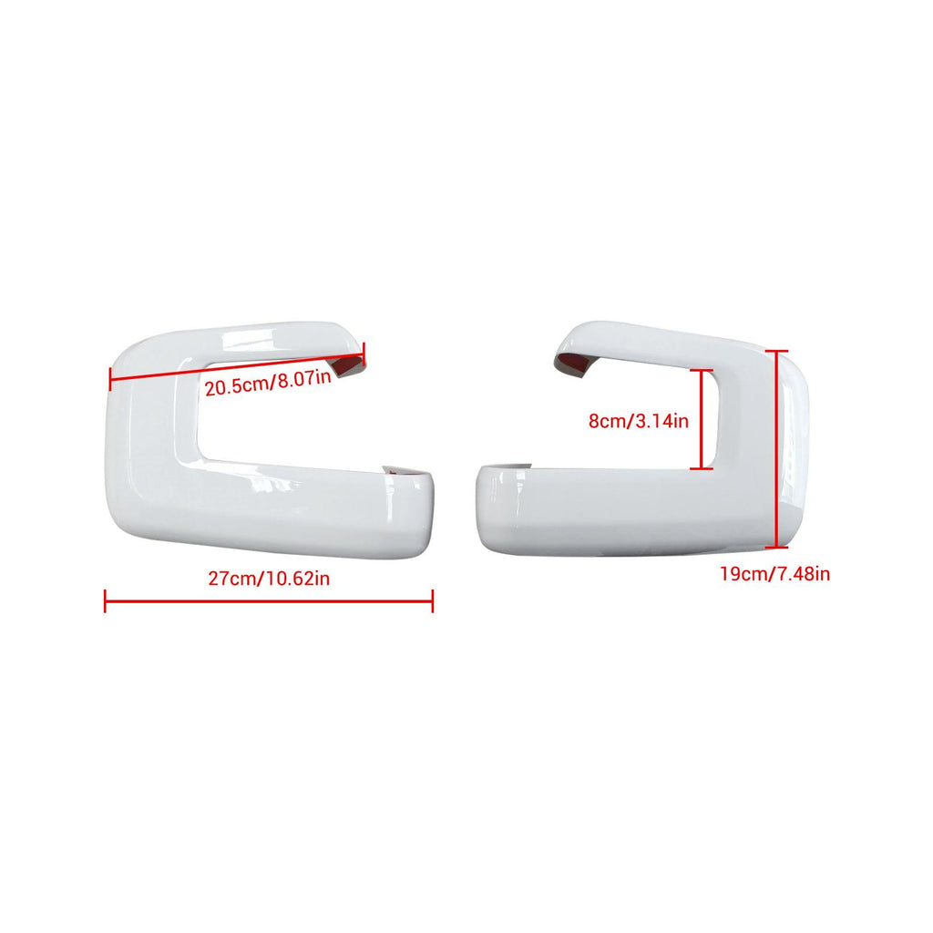 NINTE Mirror Covers For 2021 - 2025 Ford F - 150 without Turn Signal Hole WHITE/Red - NINTE